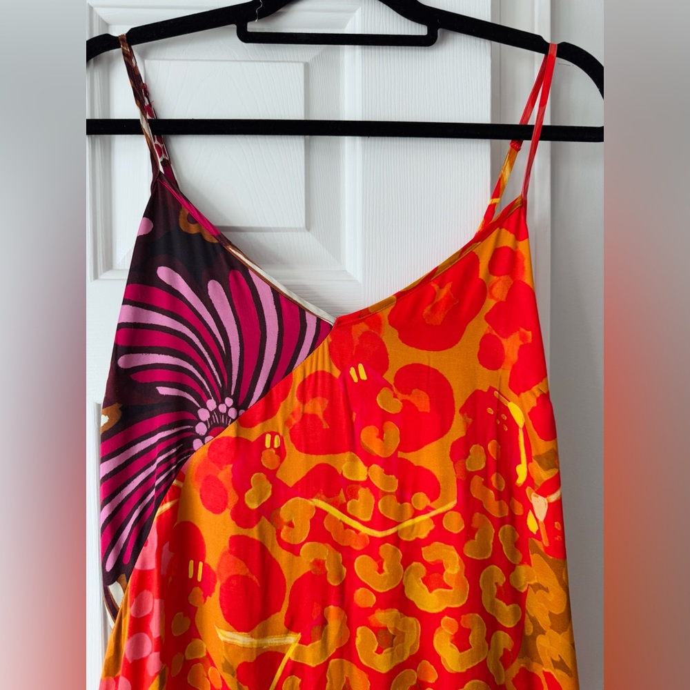 Farm Rio Printed Satin Slip Midi Dress - Picture 11 of 16